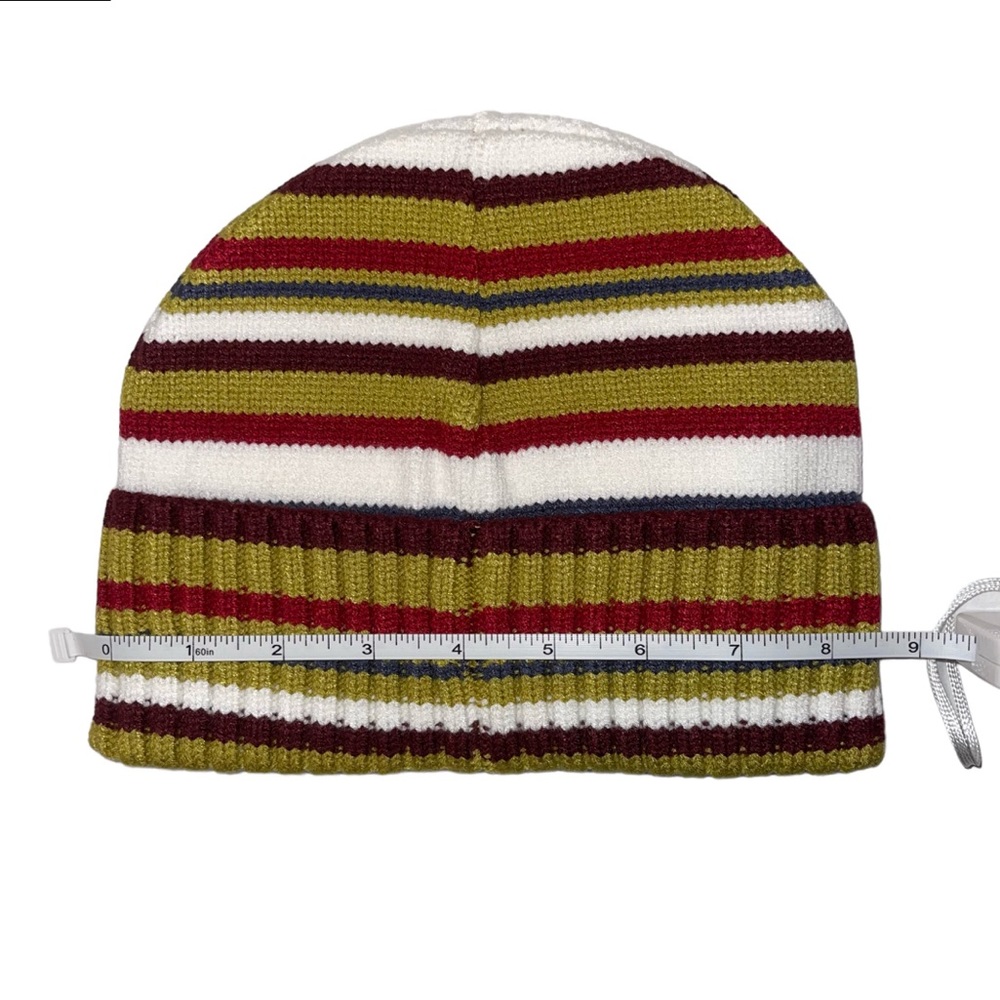 ASOS Fisherman Ribbed Beanie In Multi-Color Stripes - Picture 3 of 5